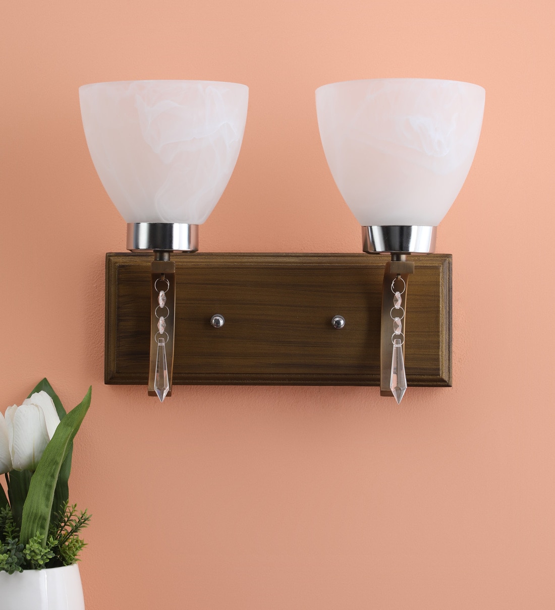Buy Yellow Glass Wall Sconces by Eliante by Jainsons Lights Online