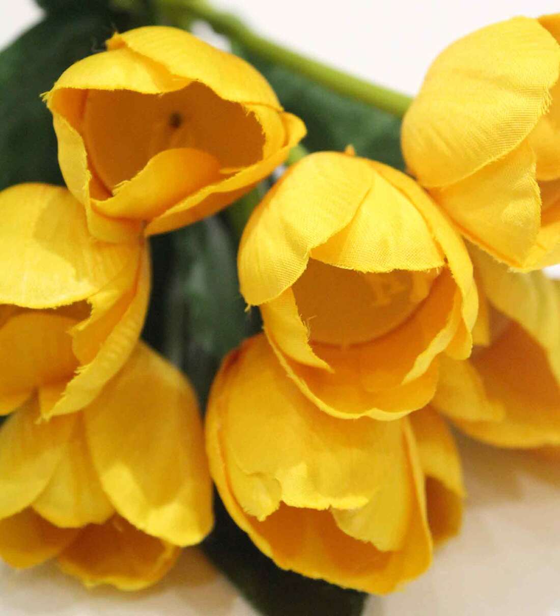 Buy Yellow Polyester Tulip Bunch Artificial Flowers Online Artificial