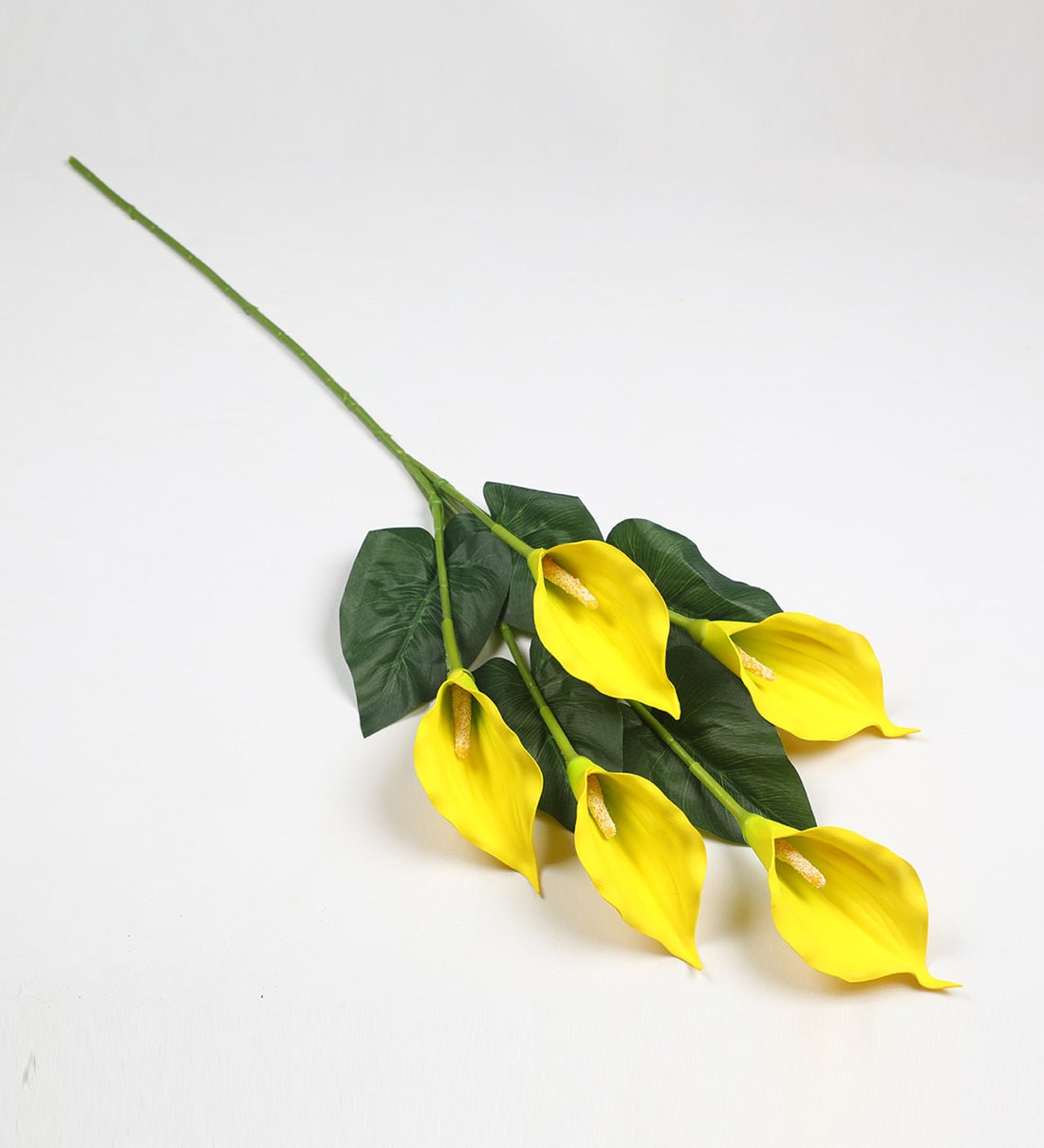Buy Yellow Polyurethane Real Touch Artificial Callalily Flower by