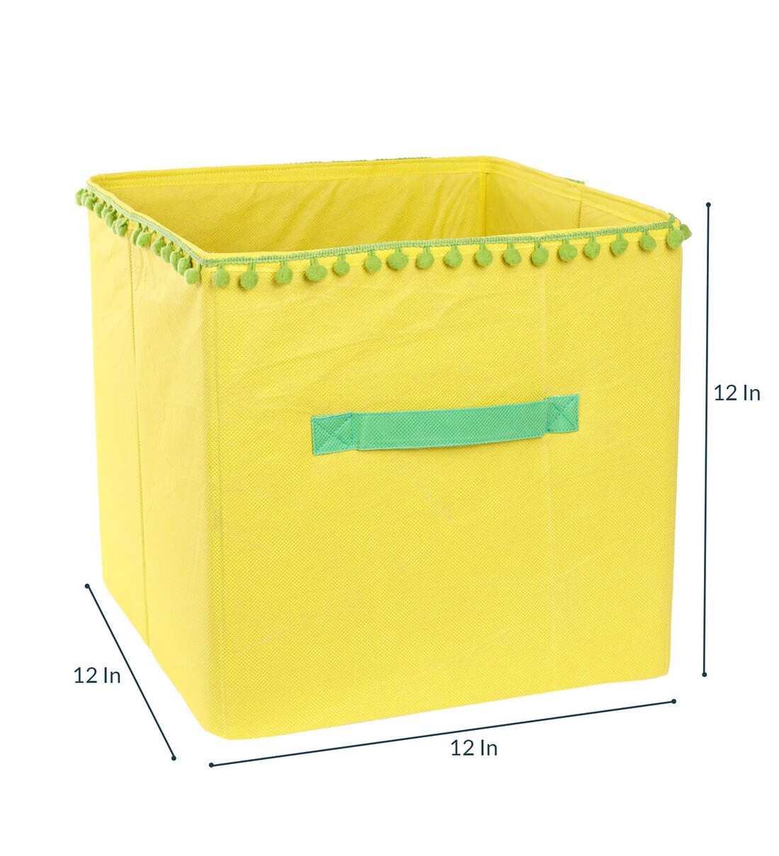 Chuck Fabric Kids Storage Box in Yellow Colour