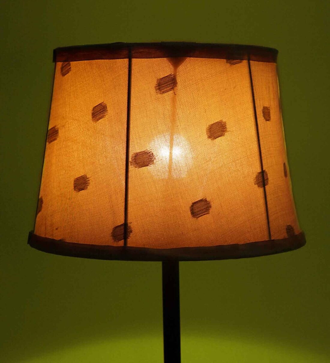 Buy Solitaire Yellow Silk Printed Lampshade By PineCraft International