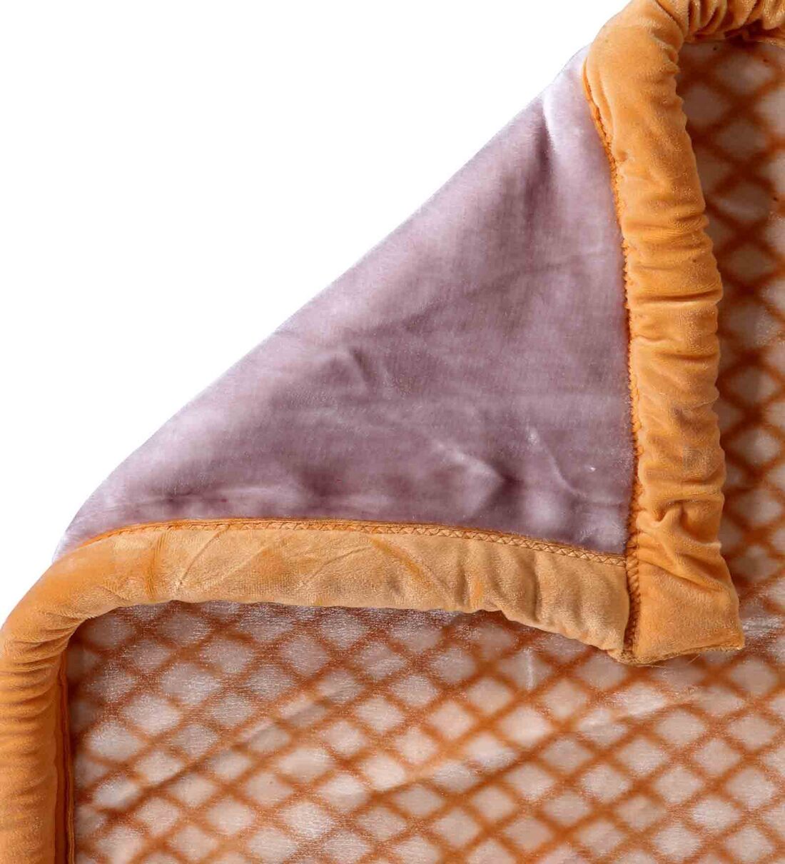 Buy Yellow Wool Striped 850 GSM Double Bed Blanket by Klotthe Online