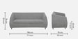 Yesenia Boucle Fabric 3 Seater Sofa in  Grey Colour