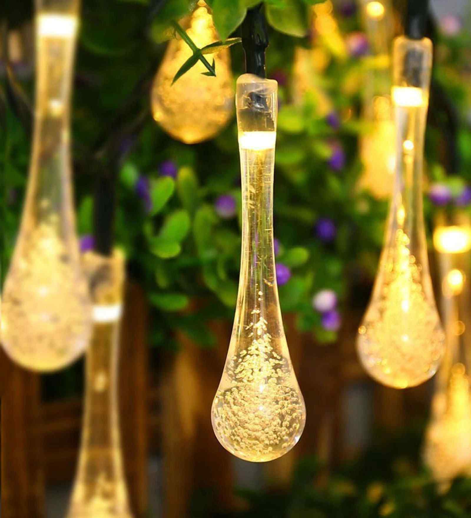 Yellow 5 Meter Water Drop LED String Light