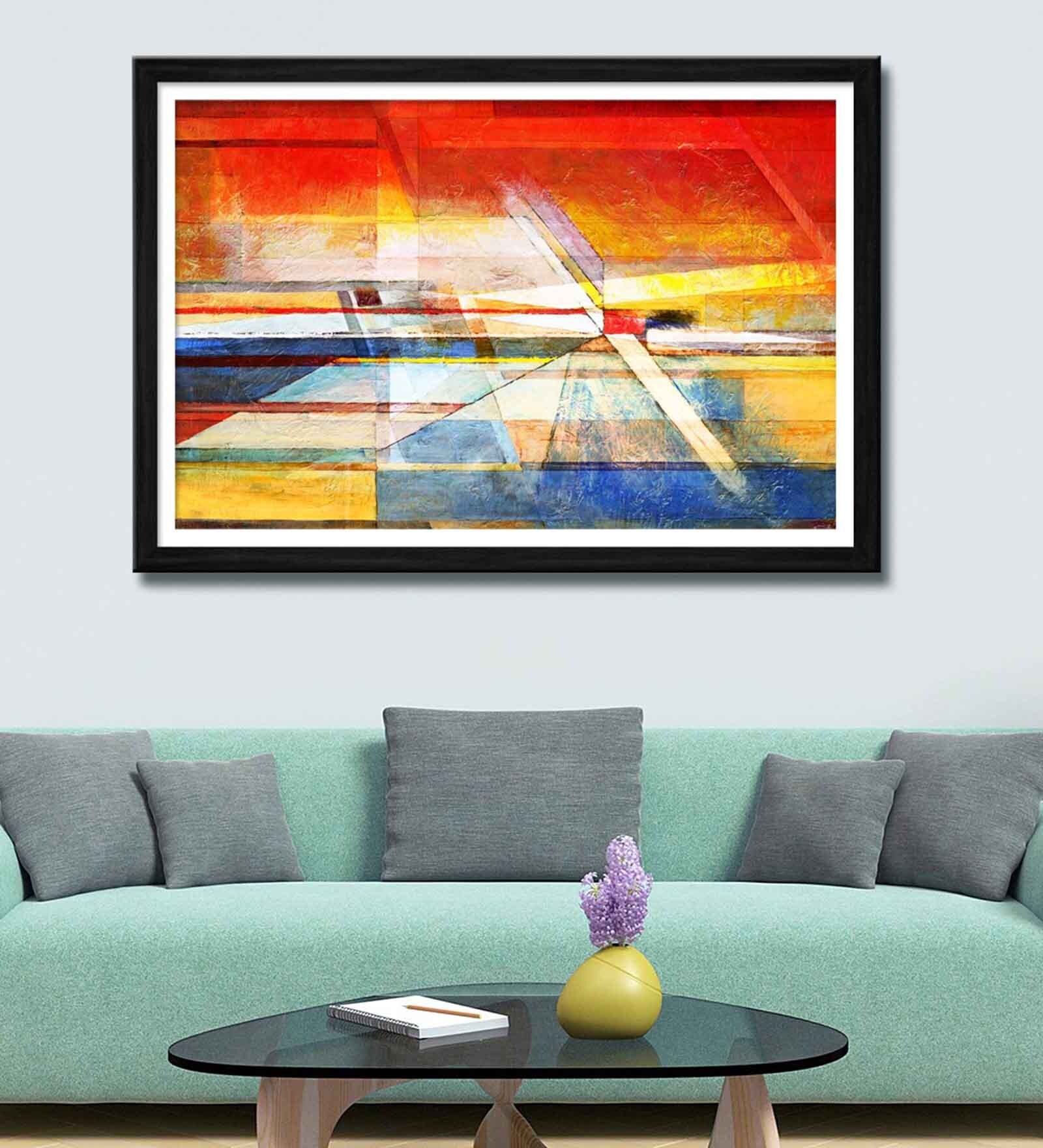 Yellow Abstract Canvas Art Print