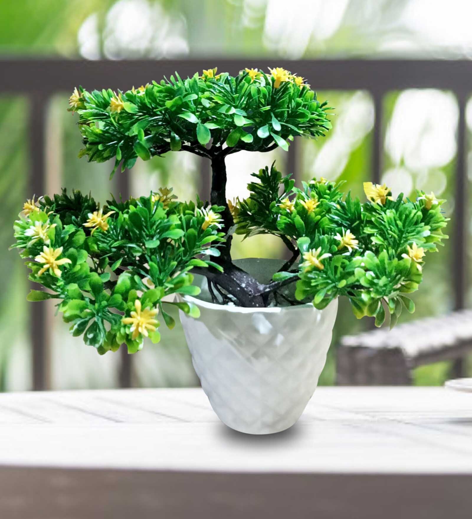 Yellow Artificial Plant With Pot