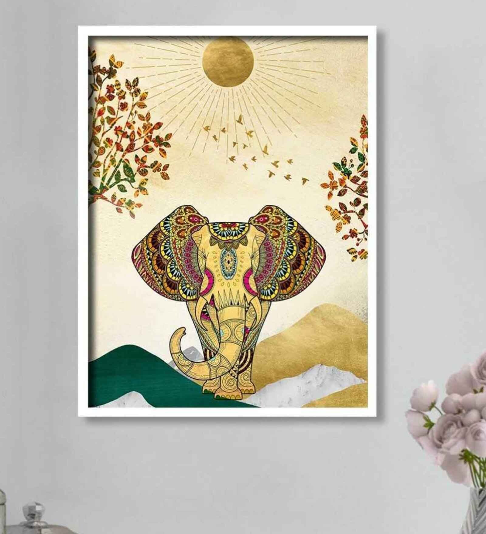 Literaryistry Designs Multicolour Canvas Framed Wildlife Art Print