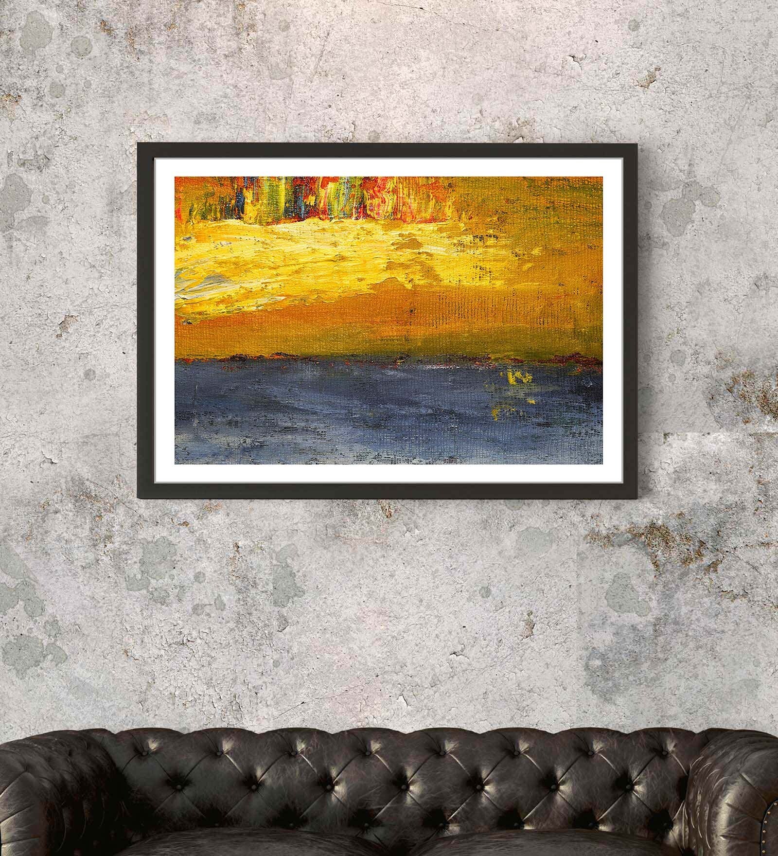Yellow Canvas Mystic Forrest Digitally Printed Art Print without Frame