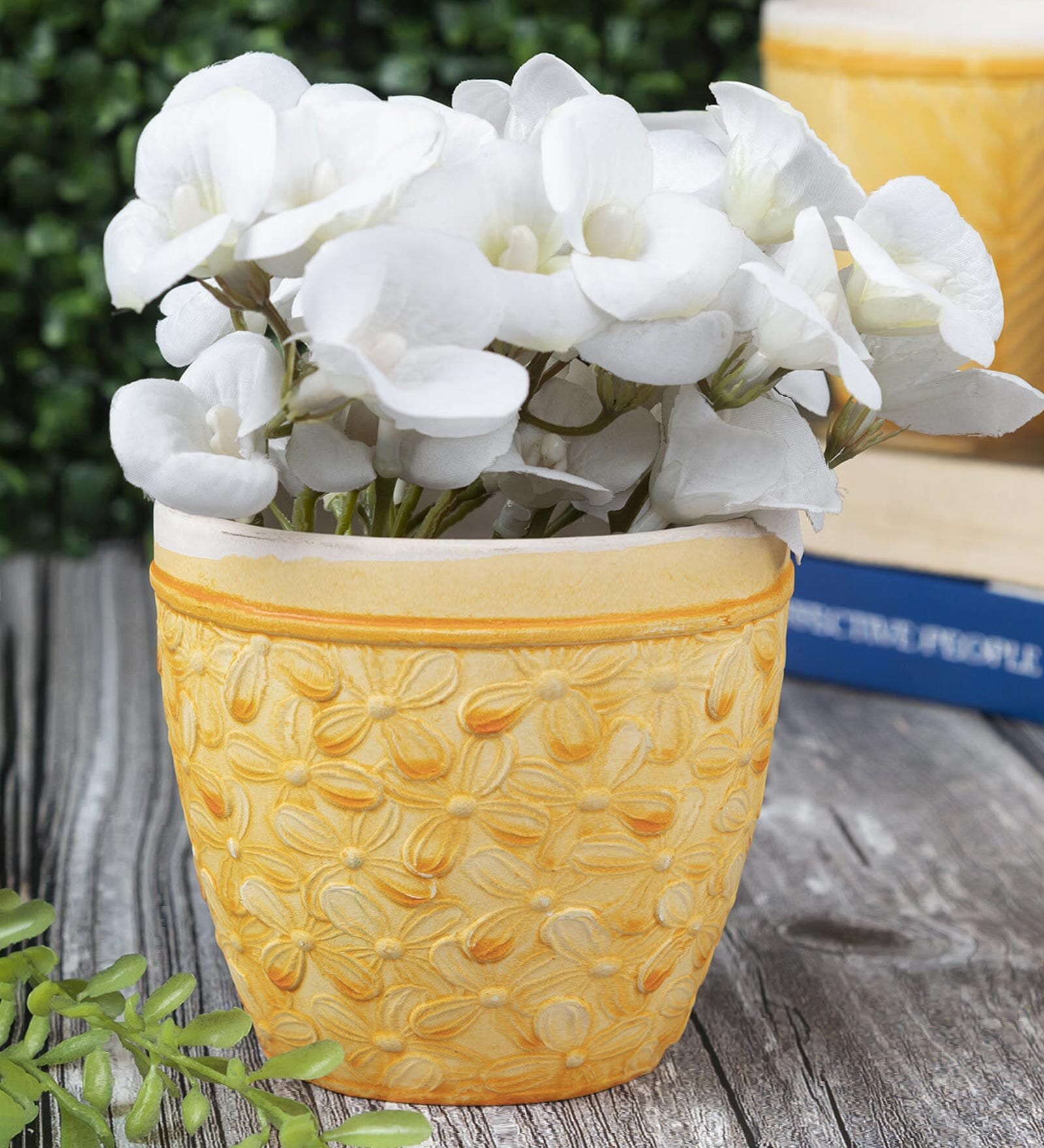 Buy Yellow Ceramic Table Planter By Market 99 at 20% OFF by Market 99 ...