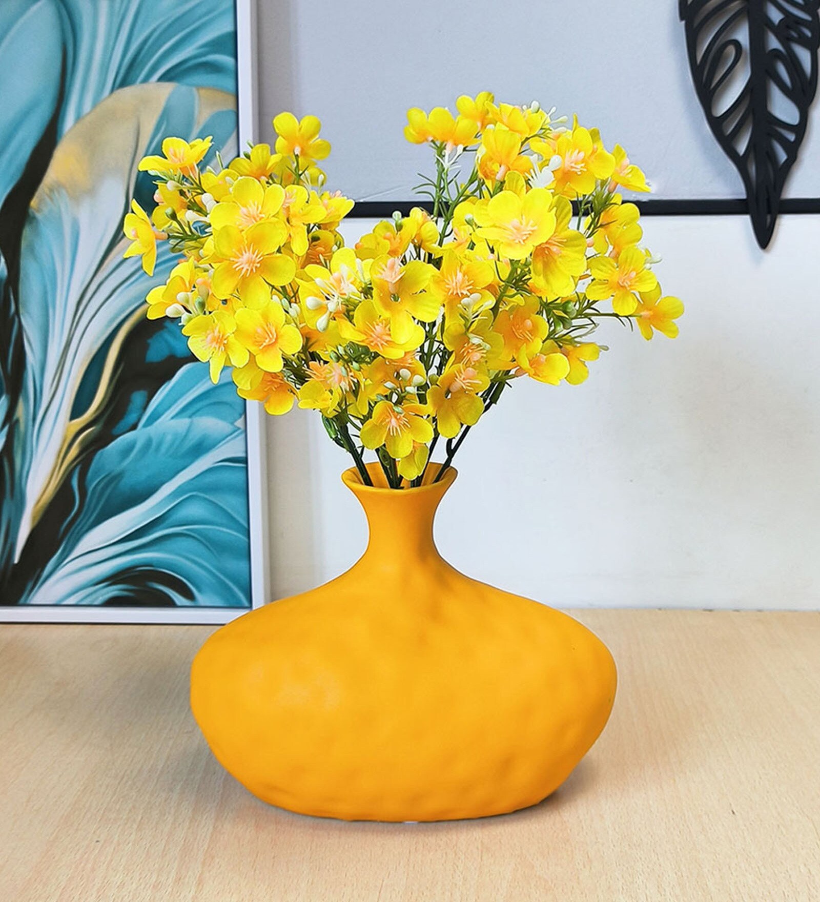 Yellow Ceramic Table Vase