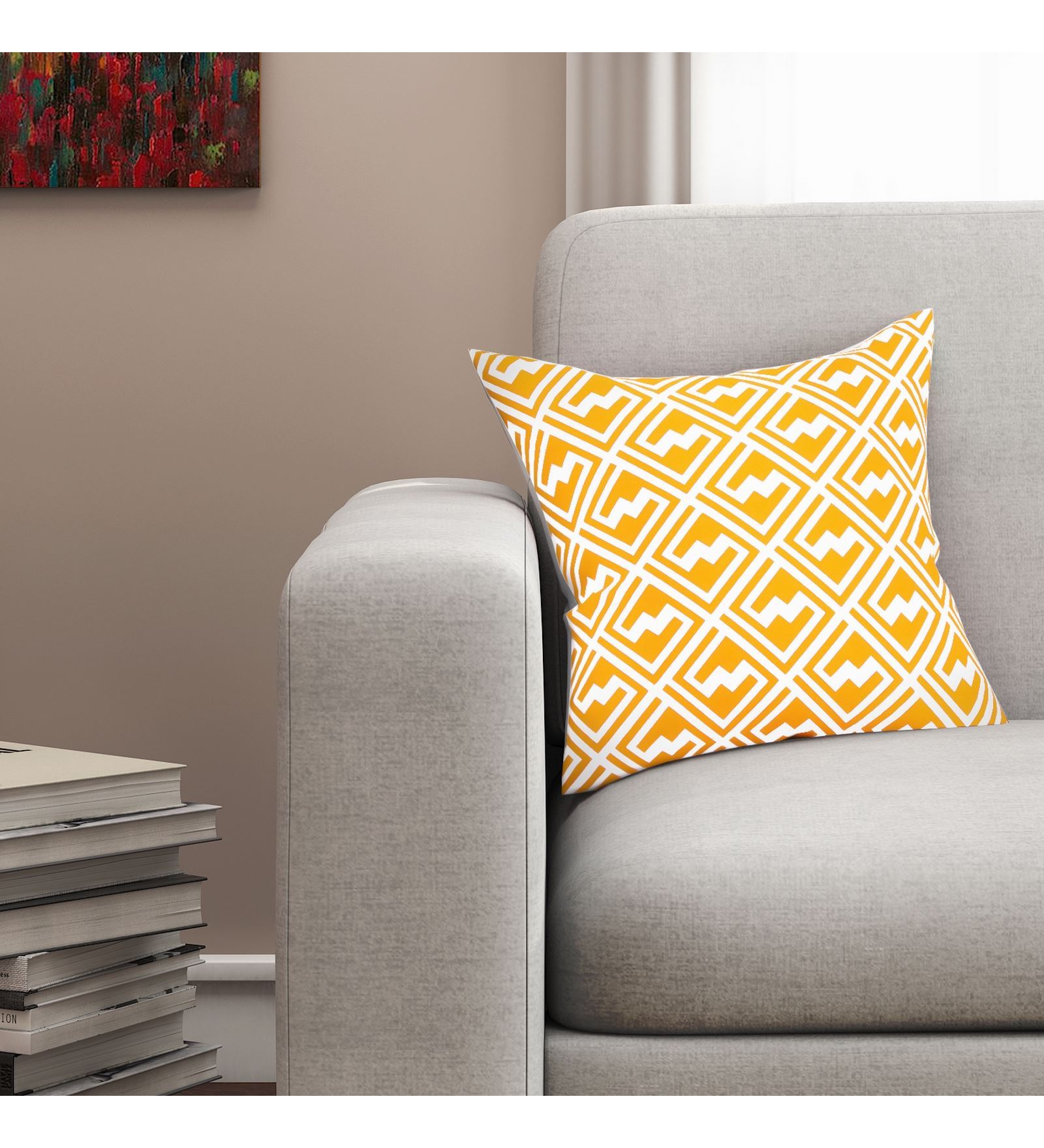 Buy Abstract Pattern Cotton 16 x 16 inch Cushion Cover by SEJ By Nisha Gupta Online Abstract