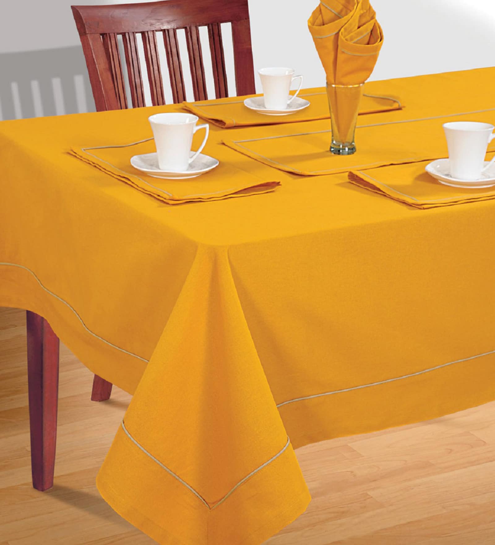 Posie (106x59) Yellow Cotton Table Cloth