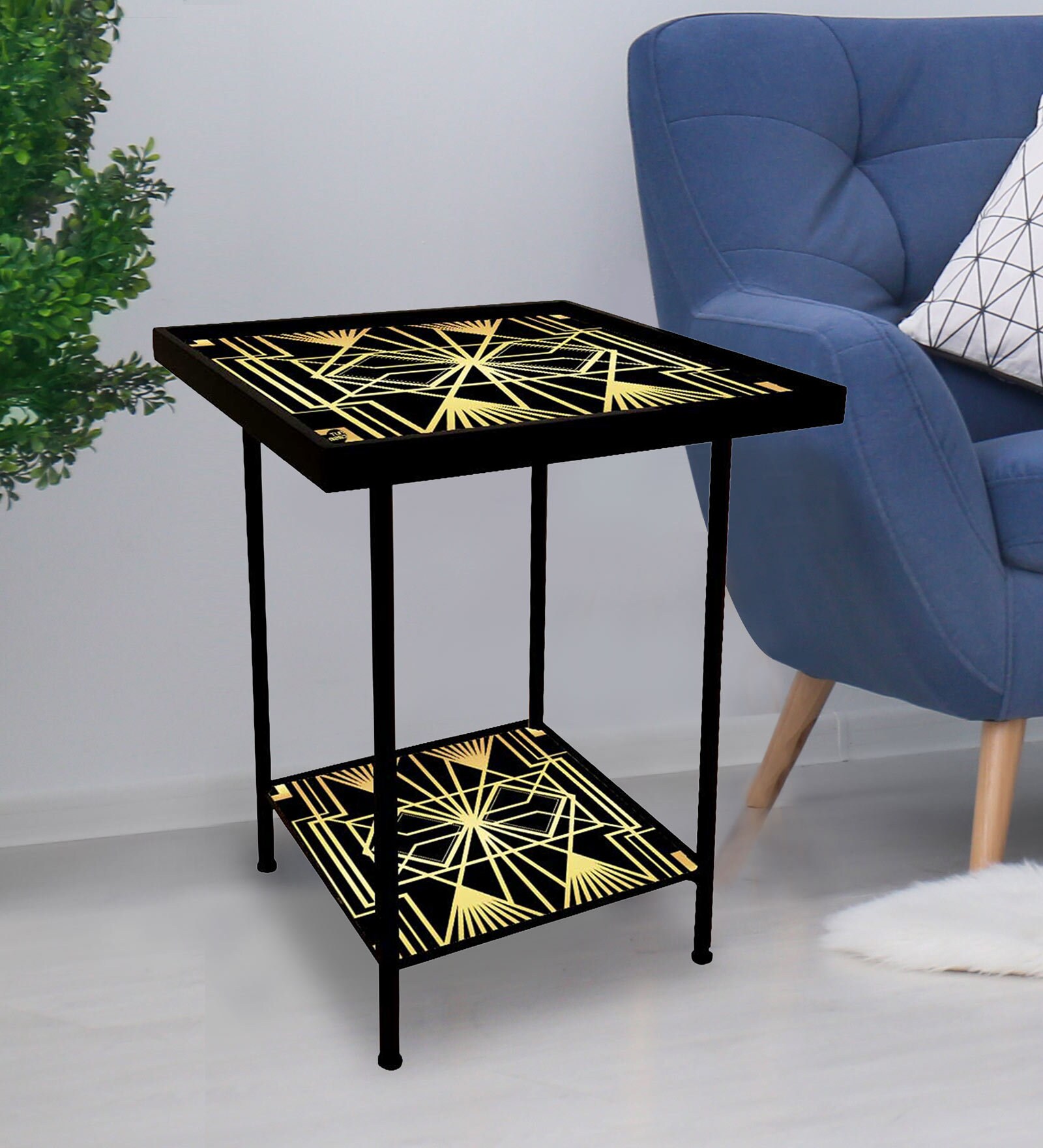 Buy Yellow er Pattern Designer Metal End Table at 27% OFF by NUTCASE ...