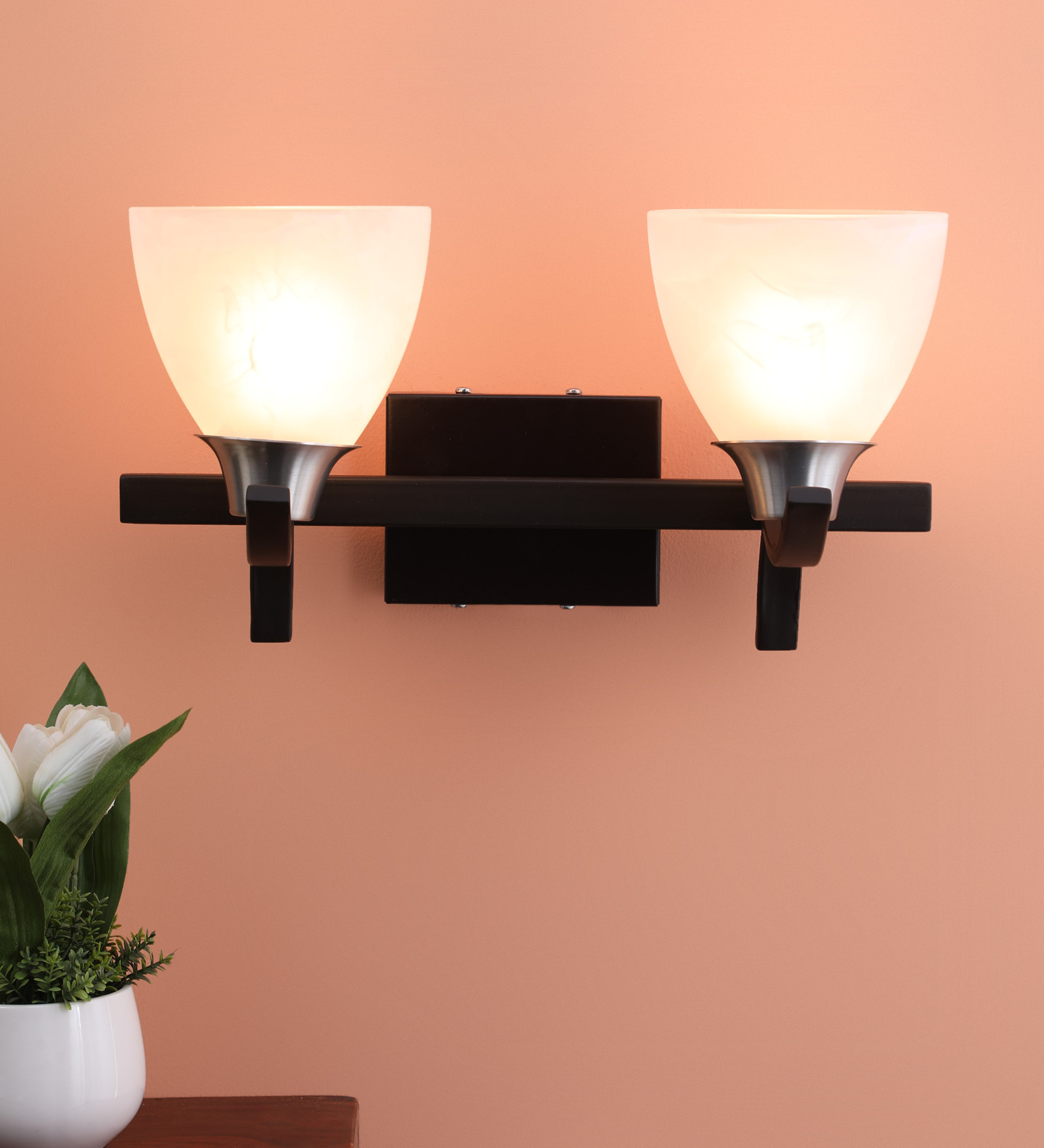 Yellow Glass Wall Sconces