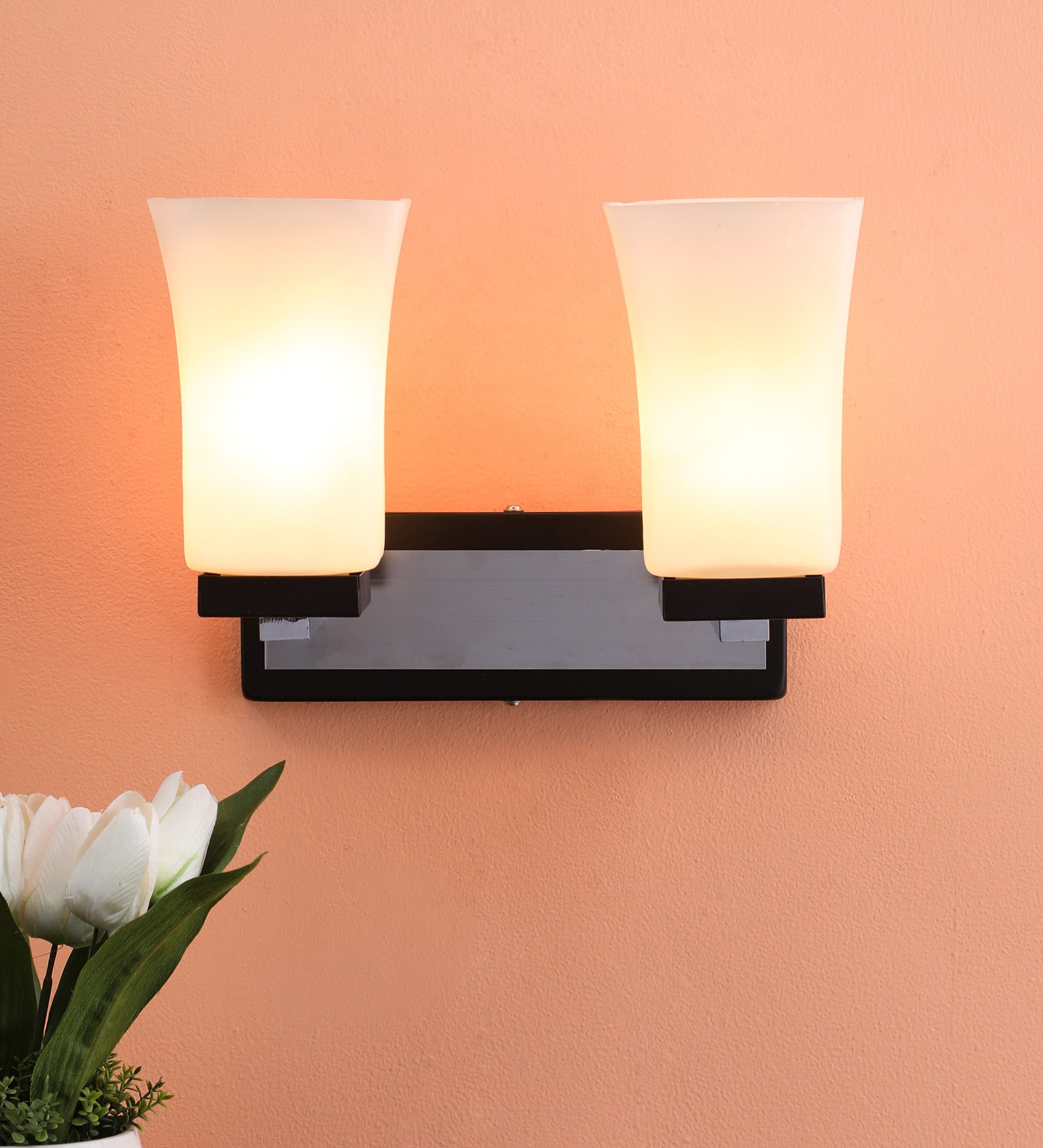 Yellow Glass Wall Sconces