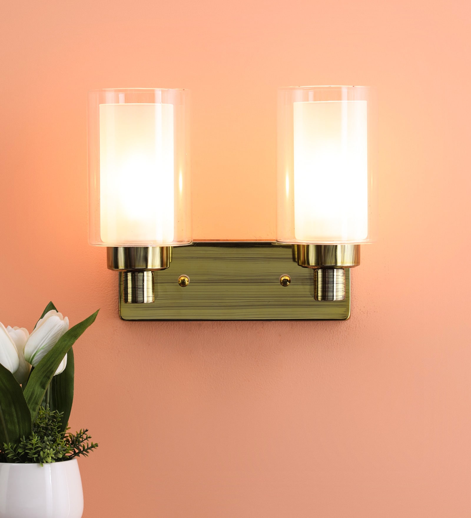 Fondi Yellow Glass Wall Sconces