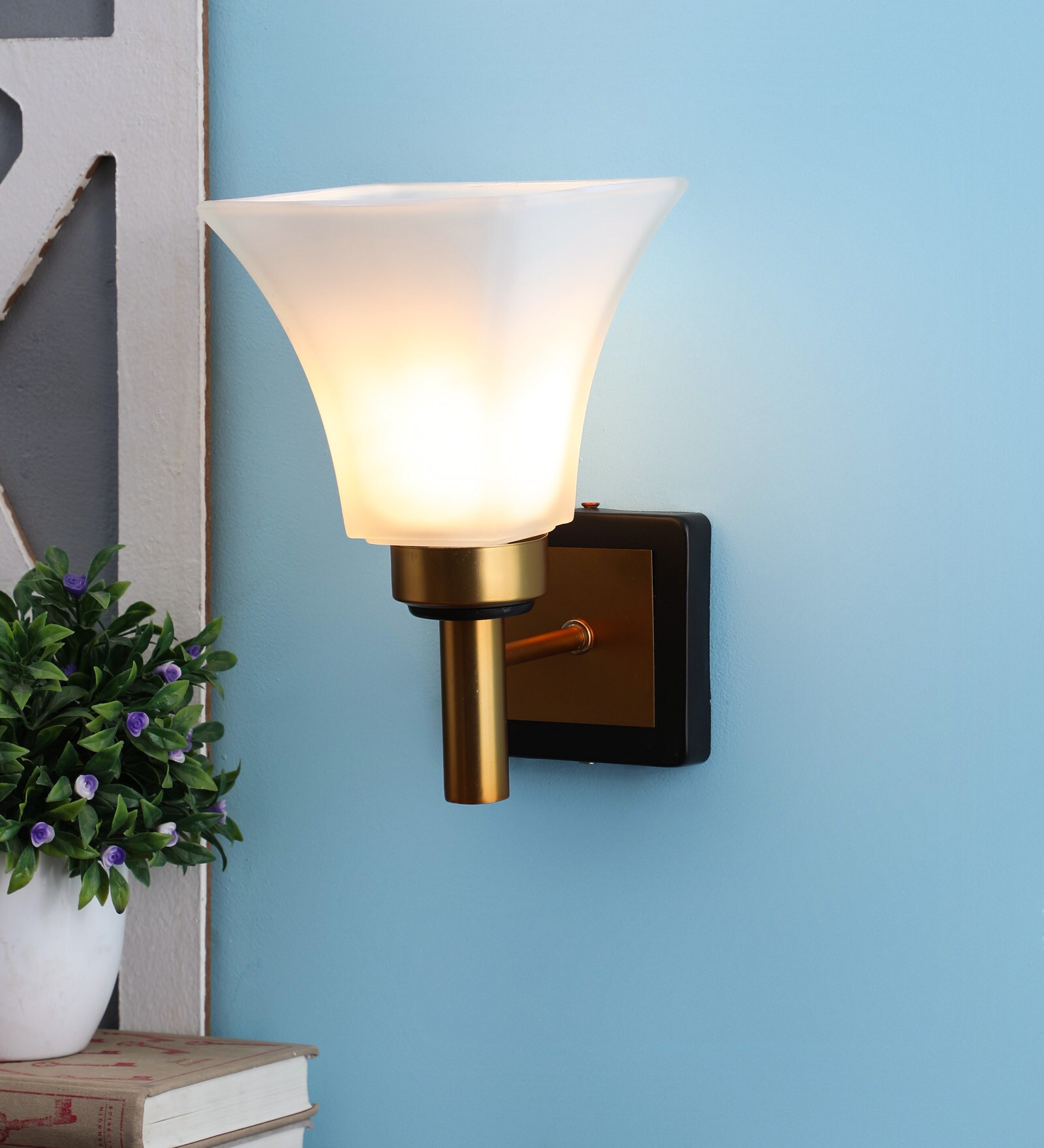 Ohagun Gold Glass Wall Sconces