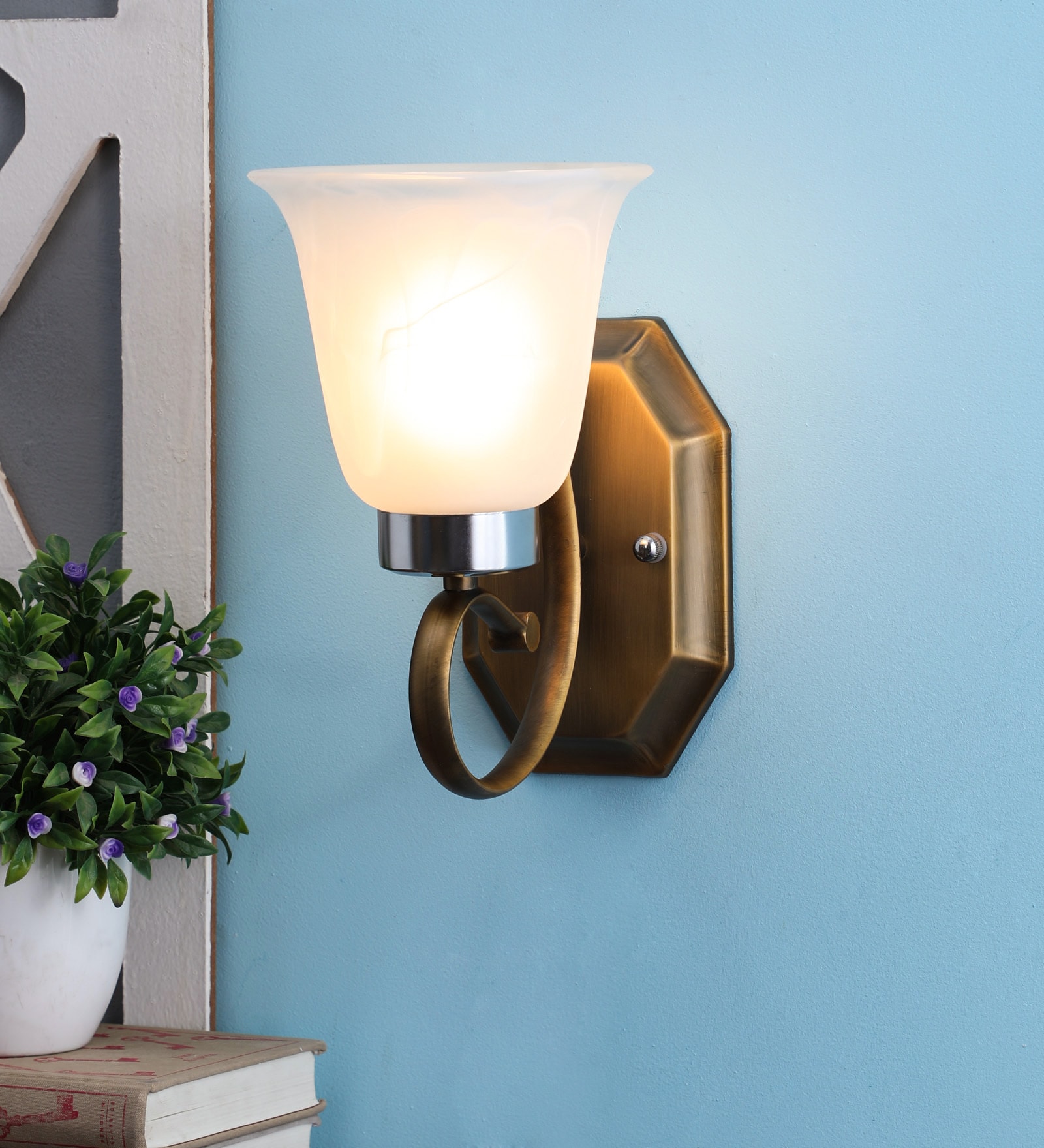 Delmas Gold Glass Wall Sconces