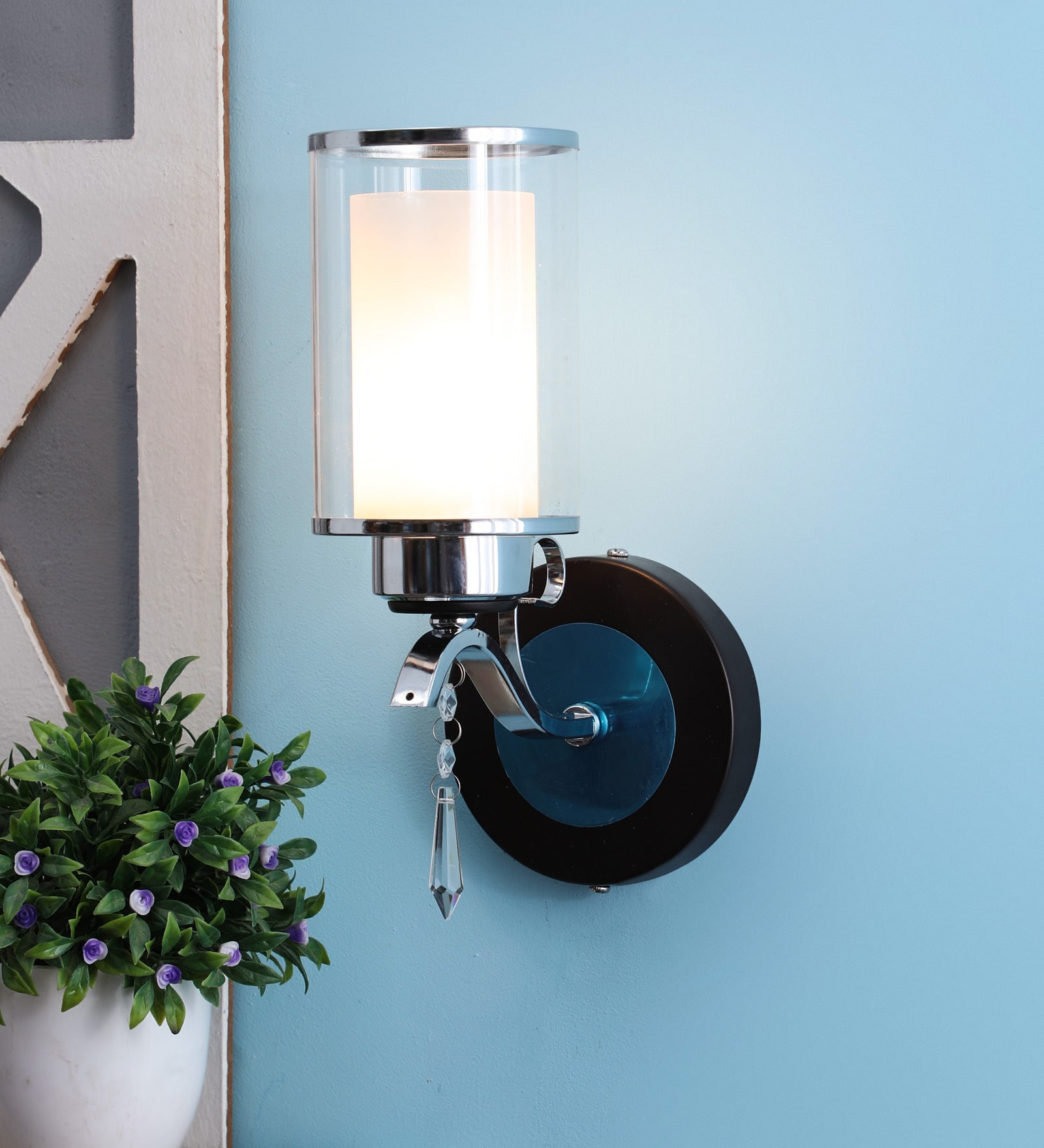 Diseno Yellow Glass Wall Sconces