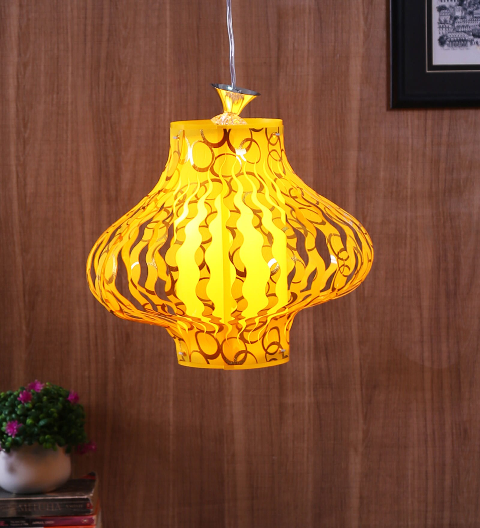 Buy Yellow Paper Lantern by Aesthetic Home Solutions Online