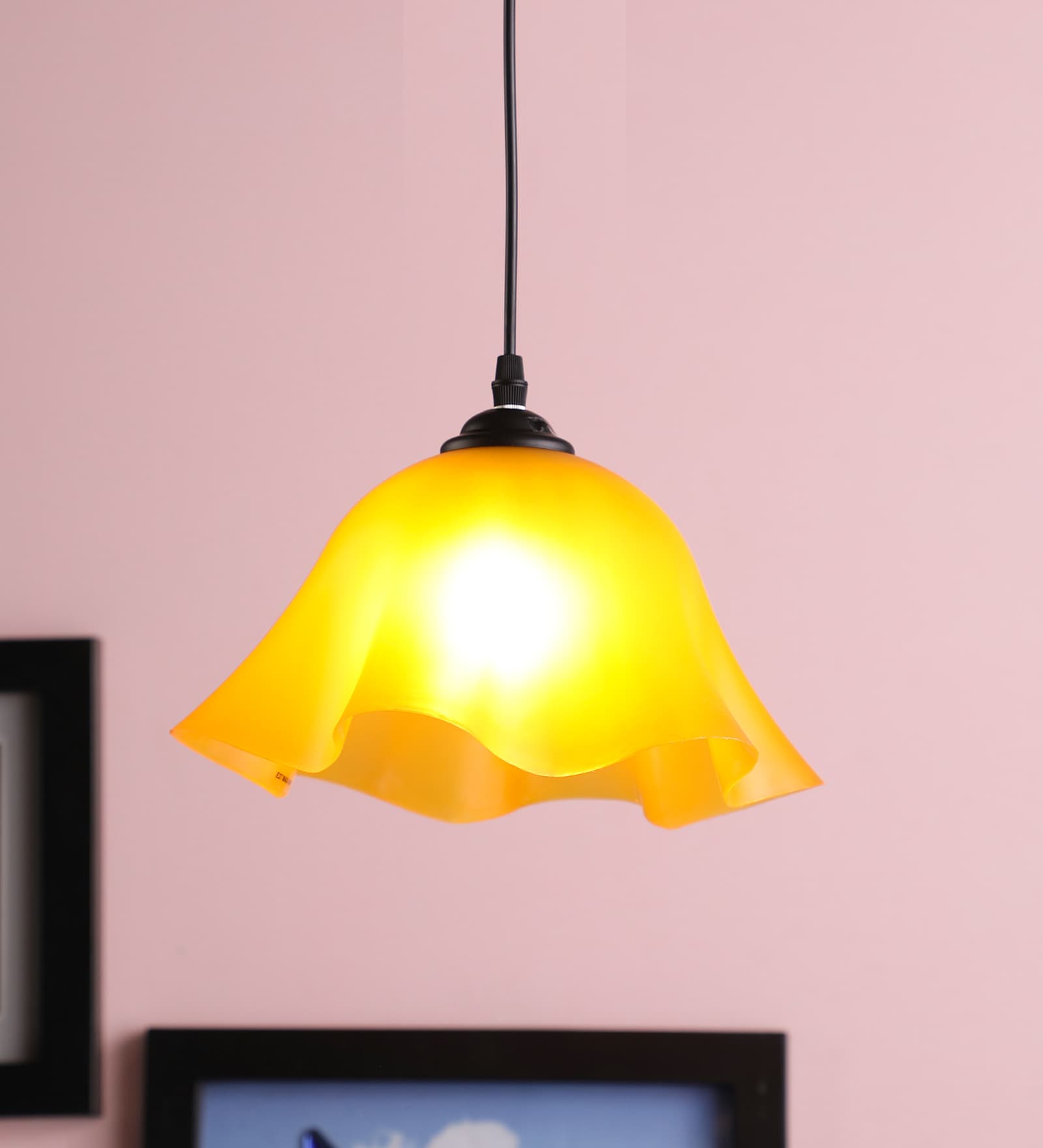 Biscay Yellow Plastic Hanging Light