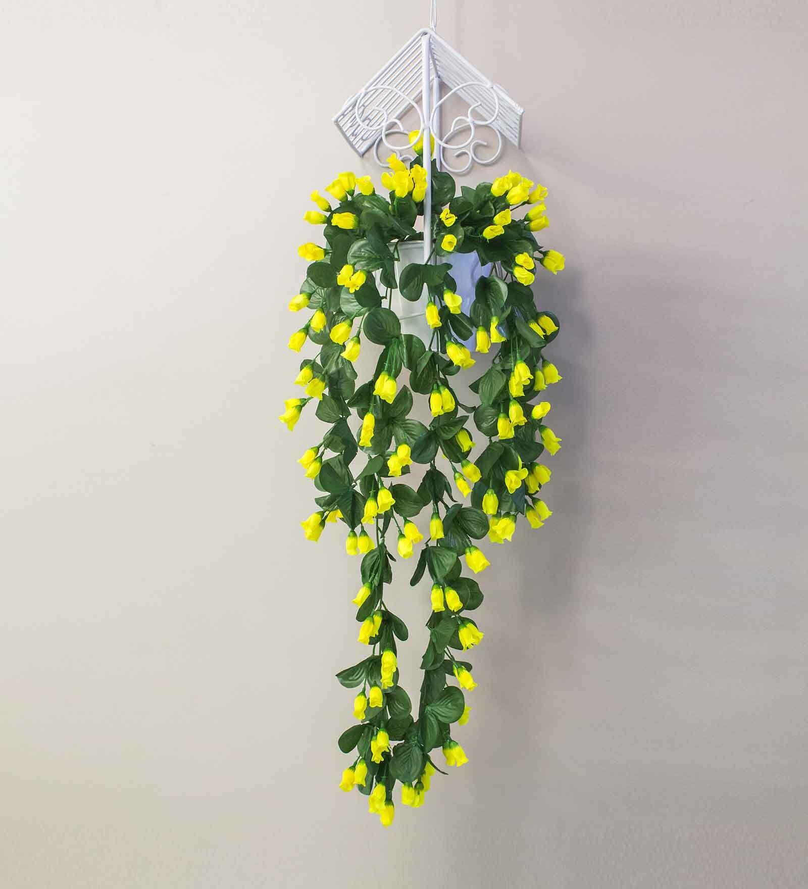 Yellow Polyester Artificial Creeper Without Pot