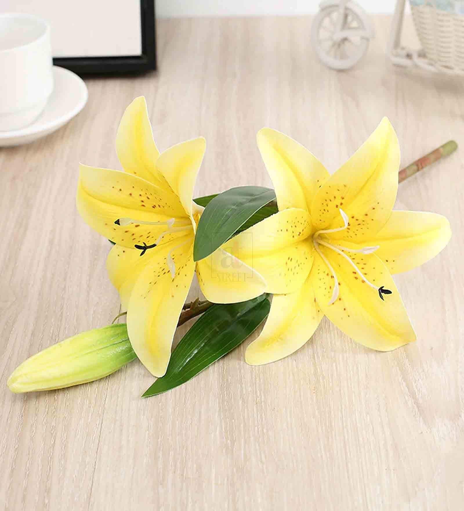 Yellow Polyester Artificial Flower