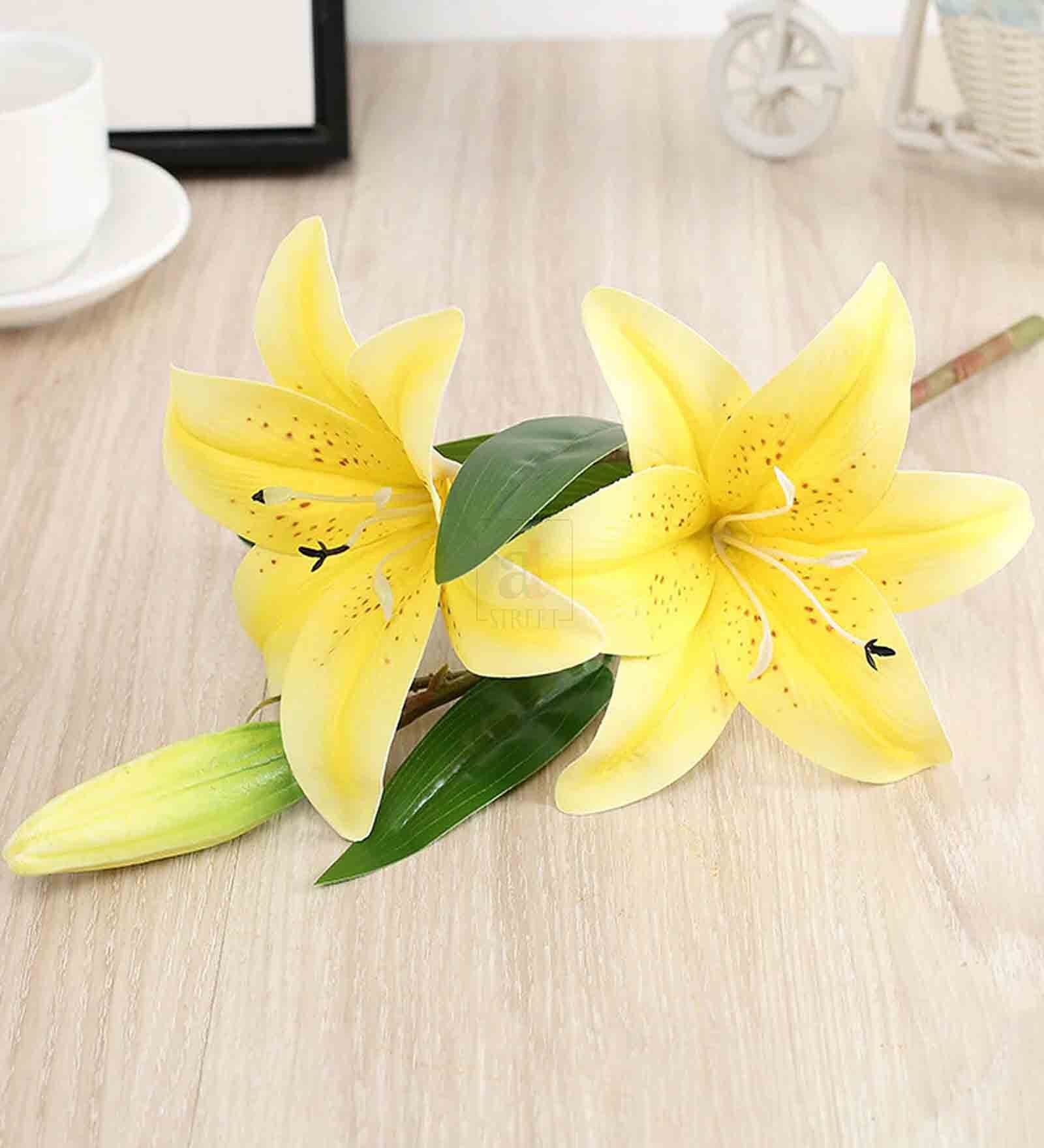Yellow Polyester Artificial Flower