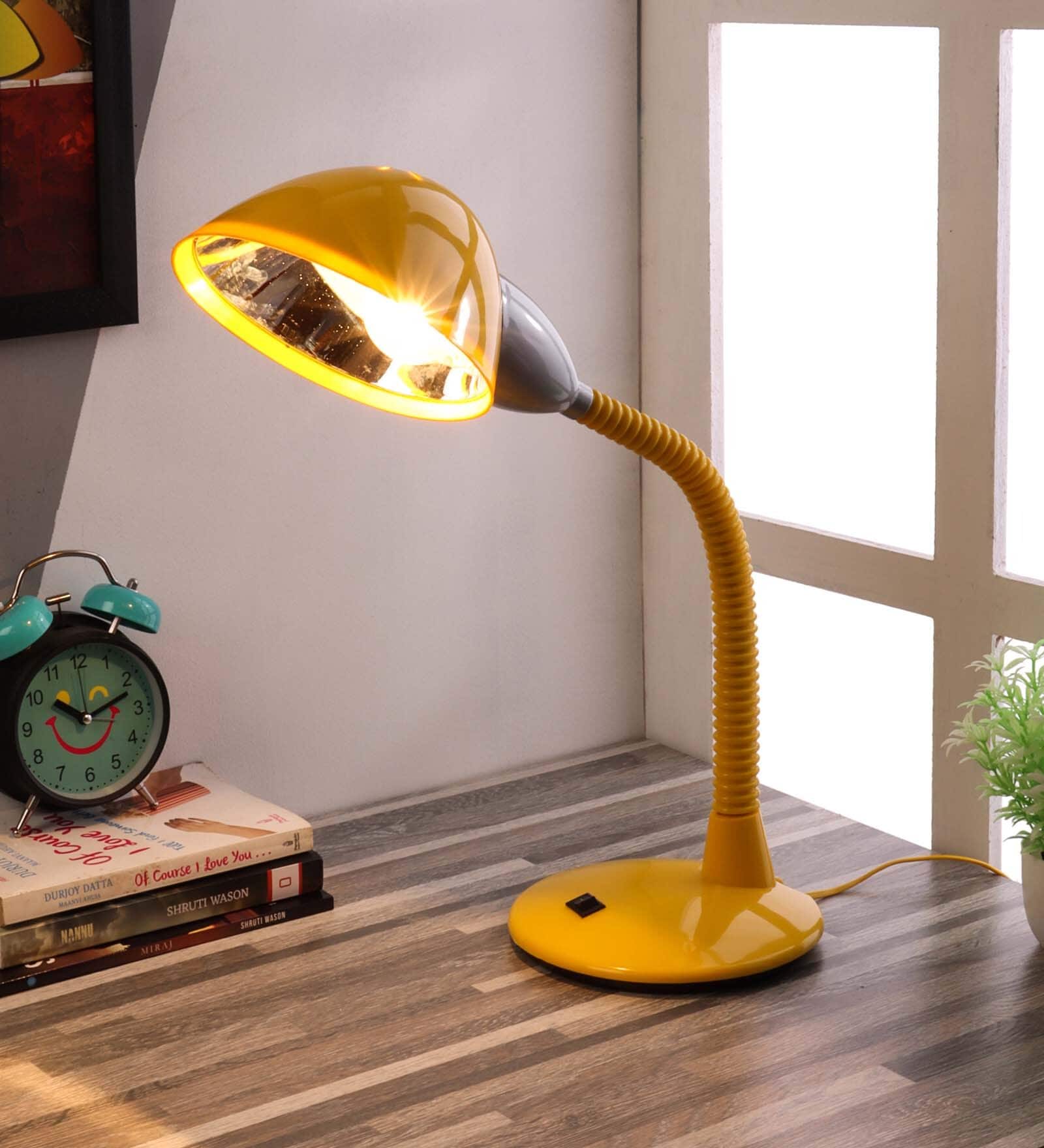 Desmond Yellow Study Lamp With ABS Plastic Base
