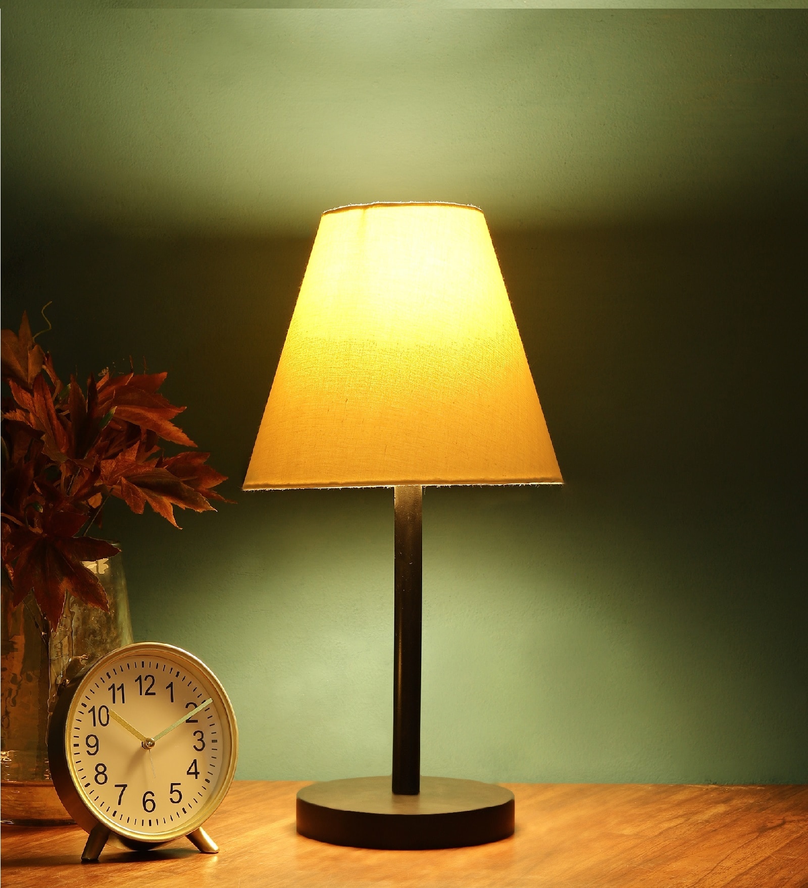 Buy Royal Yellow Fabric Shade Night Lamp With Metal Base at 42% OFF by ...