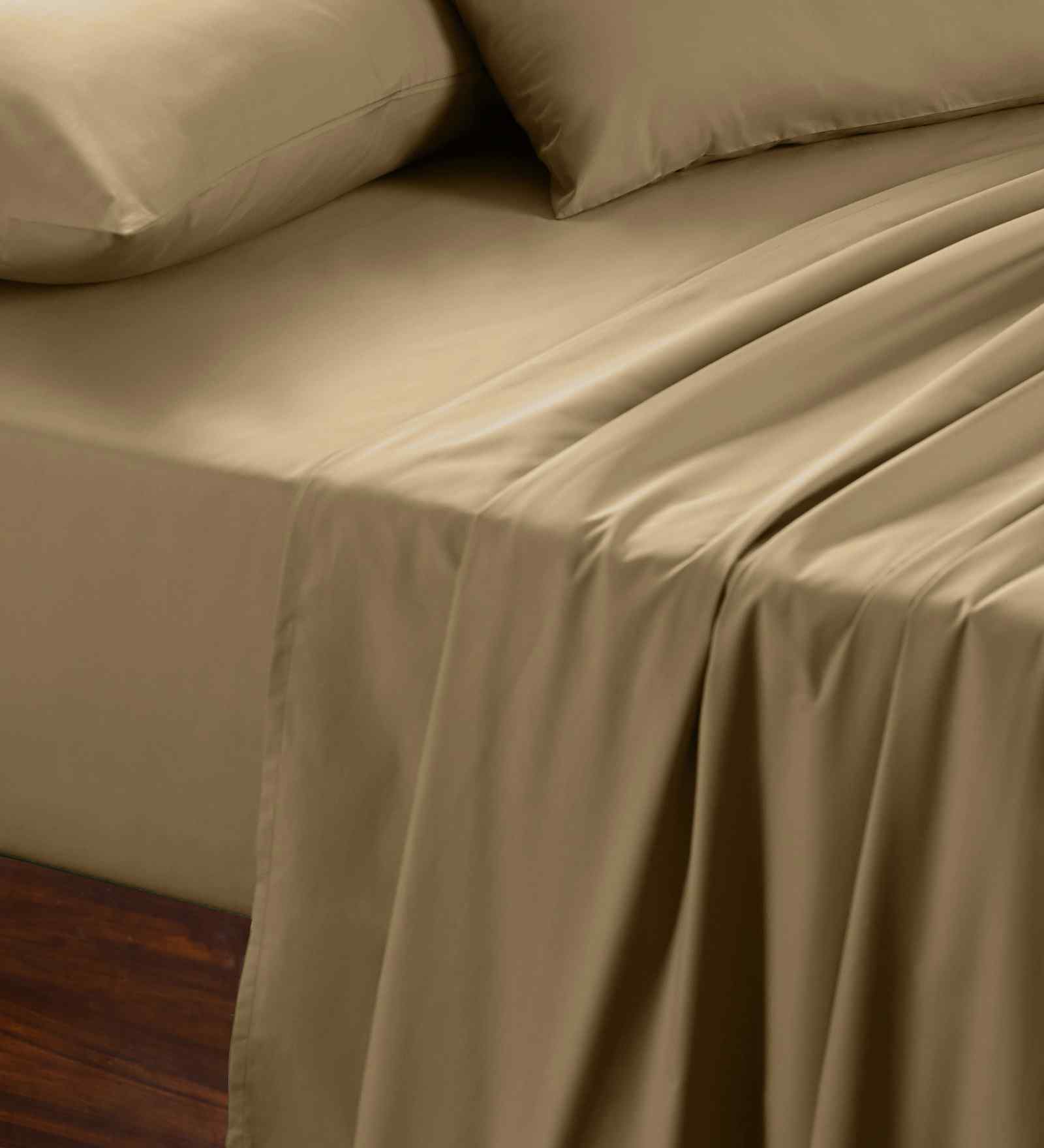 Yellow Solid 200 TC Cotton King Size Bed Sheet with 2 Pillow Covers 24 Collection