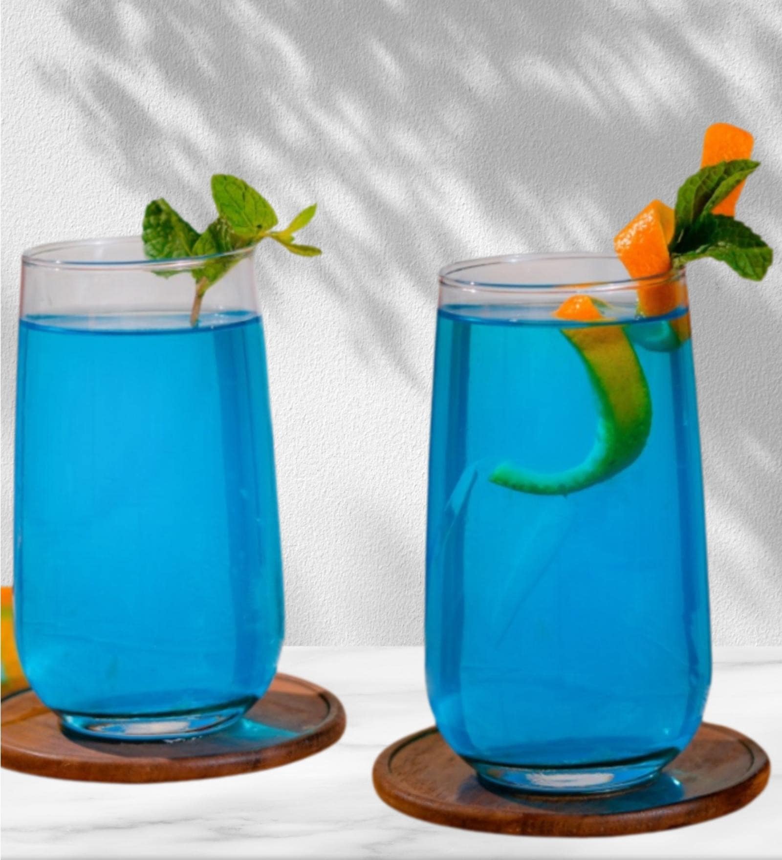 Yera Prima Berlin Zest Designer Tumbler Set of 6, 260 ml Each | Transparent | Hot & Cold Drinks, Juice, Cocktail, Milkshake, Smoothie | Ideal for Home, Party, Restaurant, Gifting | Special Occasions