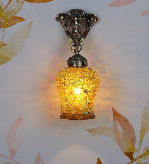 Malan Yellow Aluminium Wall Sconces
