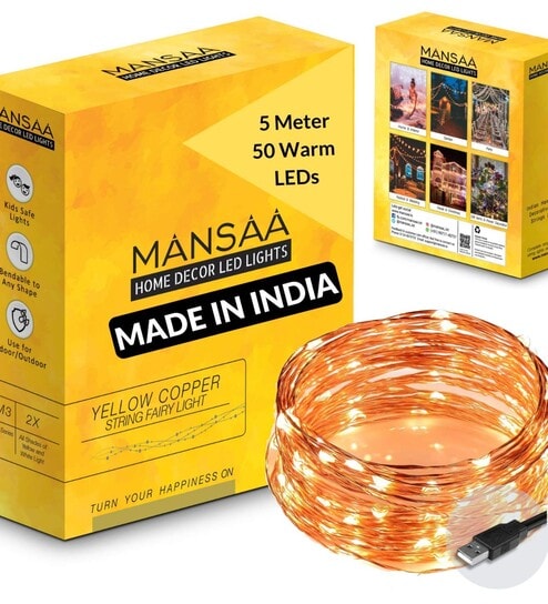 Yellow Colour 5 Mtrs (50 LED) USB Operated LED String Light