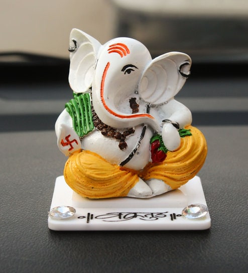 Yellow Decorative Lord Ganesha Showpiece