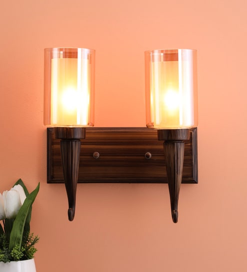 Yellow Glass Wall Sconces