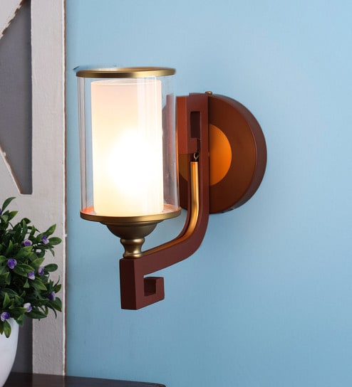 Havana Brown Glass Wall Sconces