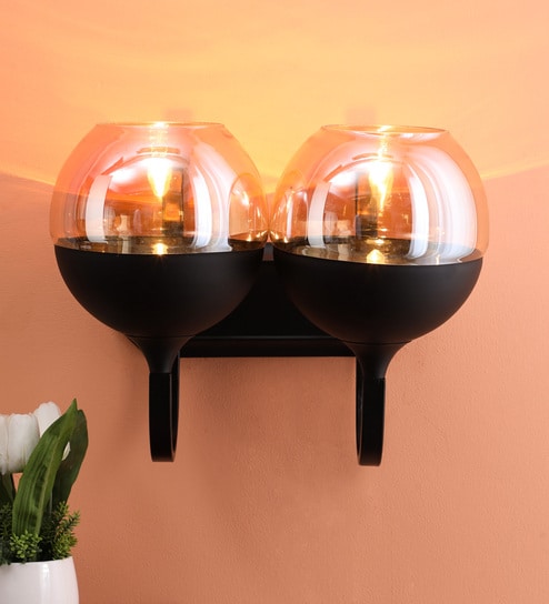 Yellow Glass Wall Sconces