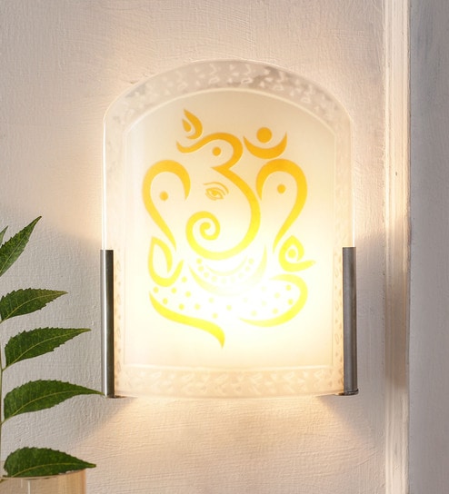 Prato Yellow Glass Flush Mount Wall Light By New Era
