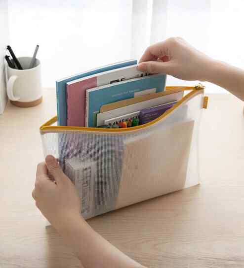 Yellow Grande ZiPolypropyleneer Pouch Multipurpose Organizer