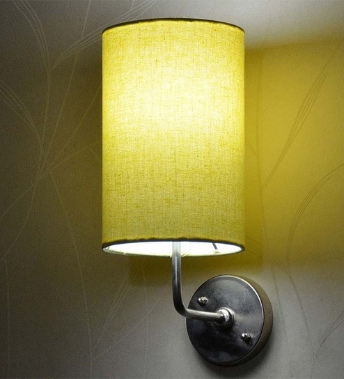 Nymph Yellow Fabric Wall Sconces by Craftter