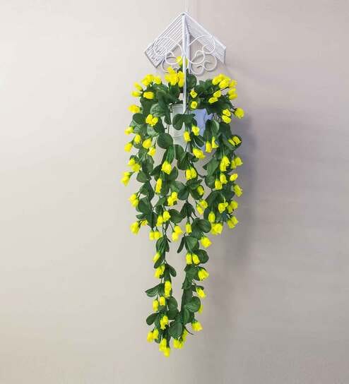 Yellow Polyester Artificial Creeper Without Pot