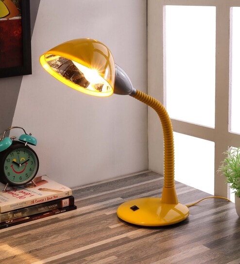 Desmond Yellow Study Lamp With ABS Plastic Base By Beverly Studio