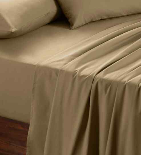 Yellow Solid 200 TC Cotton Double Bed Sheet with 2 Pillow Covers 24 Collection