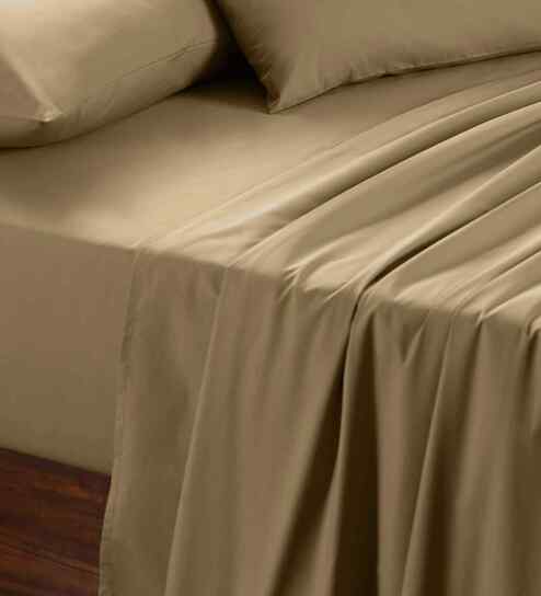 Yellow Solid 200 TC Cotton Single Bed Sheet with 1 Pillow Cover 24 Collection