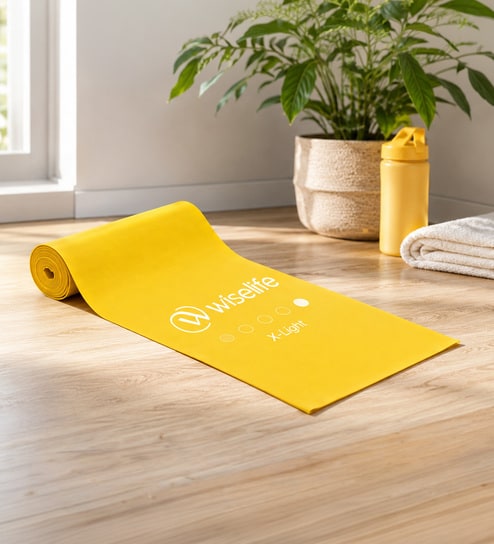 Yellow Thermoplastic Elastomer 60X4 Inches Anti Skid Yoga Mat