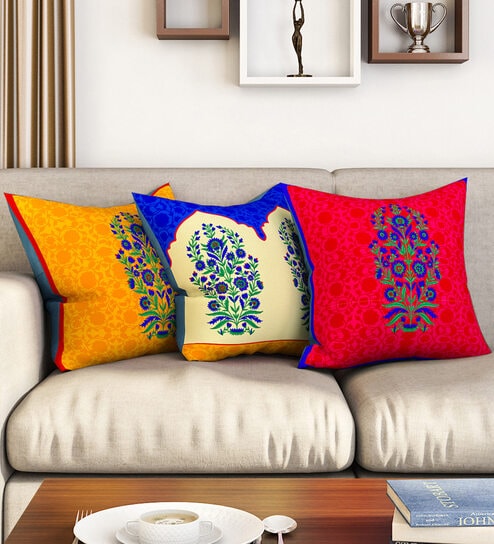 Indian Cushion Covers: Buy Ethnic Silk Cushion Covers Online in India @Best  Prices - Pepperfry