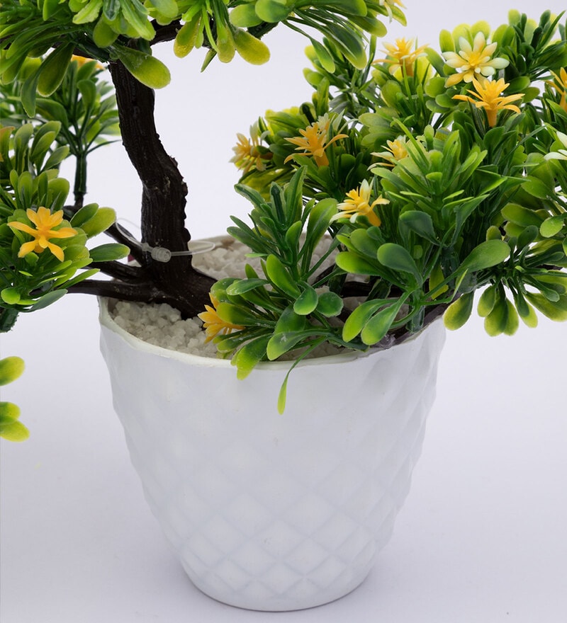 Buy Yellow Artificial Plant With Pot By Market 99 Online Artificial Plants Artificial Plants