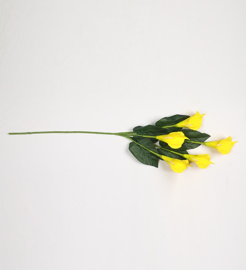 Buy Yellow Polyurethane Real Touch Artificial Callalily Flower by