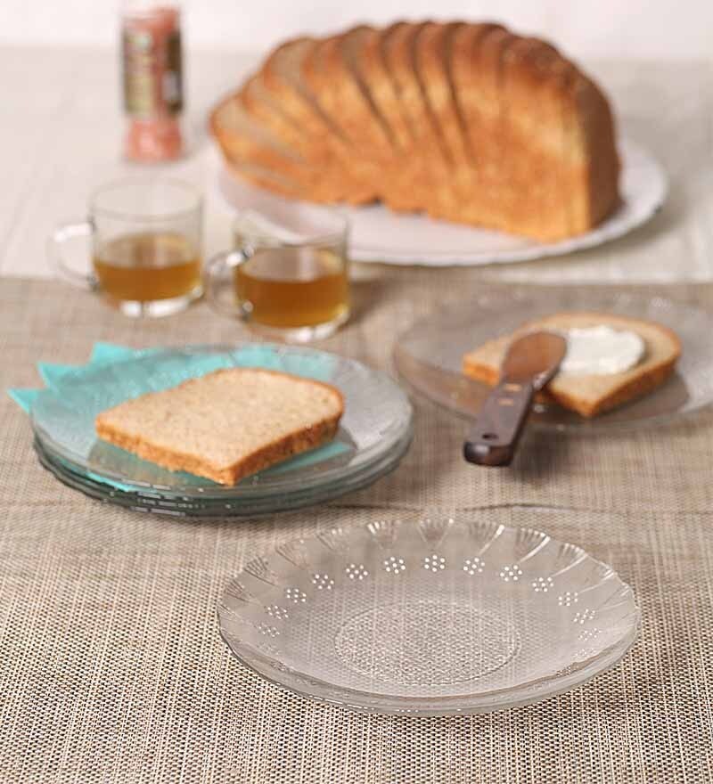 Buy Yera Galaxy Glass Plate Set of 6 Online Glass & Opalware